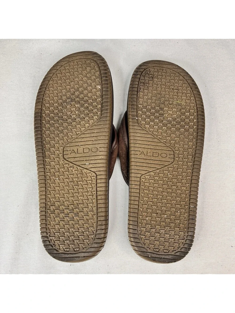 Aldo Sandals Men’s  Tan Leather Leather Straps  Size 9.5